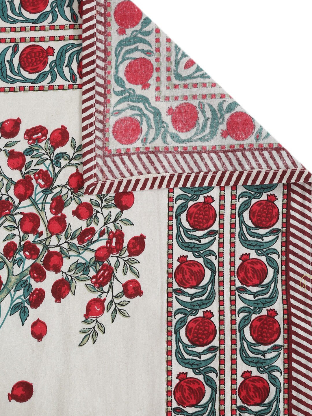 Rajasthan Decor Cream-Coloured Ethnic Motifs 144 TC Cotton King Bedsheet & 2 Pillow Covers - Distacart
