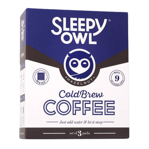 Sleepy Owl Hazelnut Cold Brew Coffee