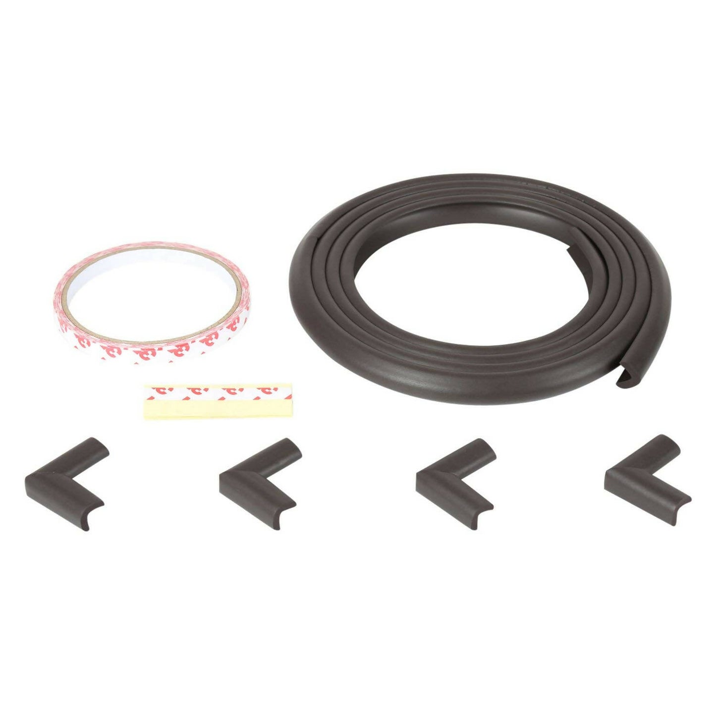 Safe-O-Kid Unique High Density L-Shaped 2 Mtr Long Mini 4 Edge Guard With 16 Corner Cushions - Brown - Distacart