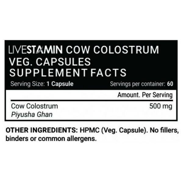 Livestamin Cow Colostrum Capsules - Distacart