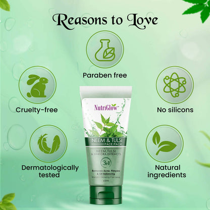 NutriGlow Neem & Tulsi Face Pack - Distacart