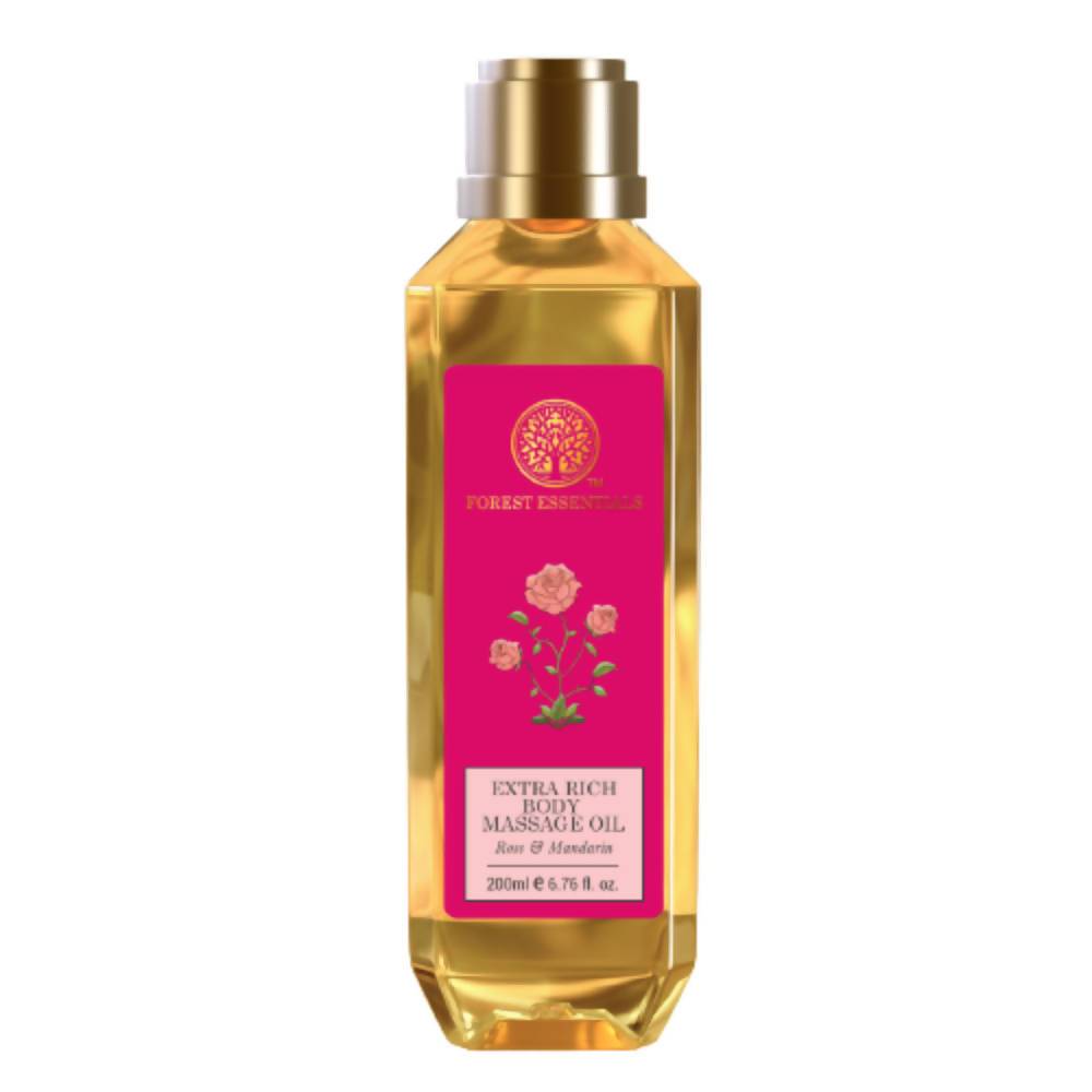 Forest Essentials Extra Rich Almond Body Massage Oil Rose & Mandarin - Distacart