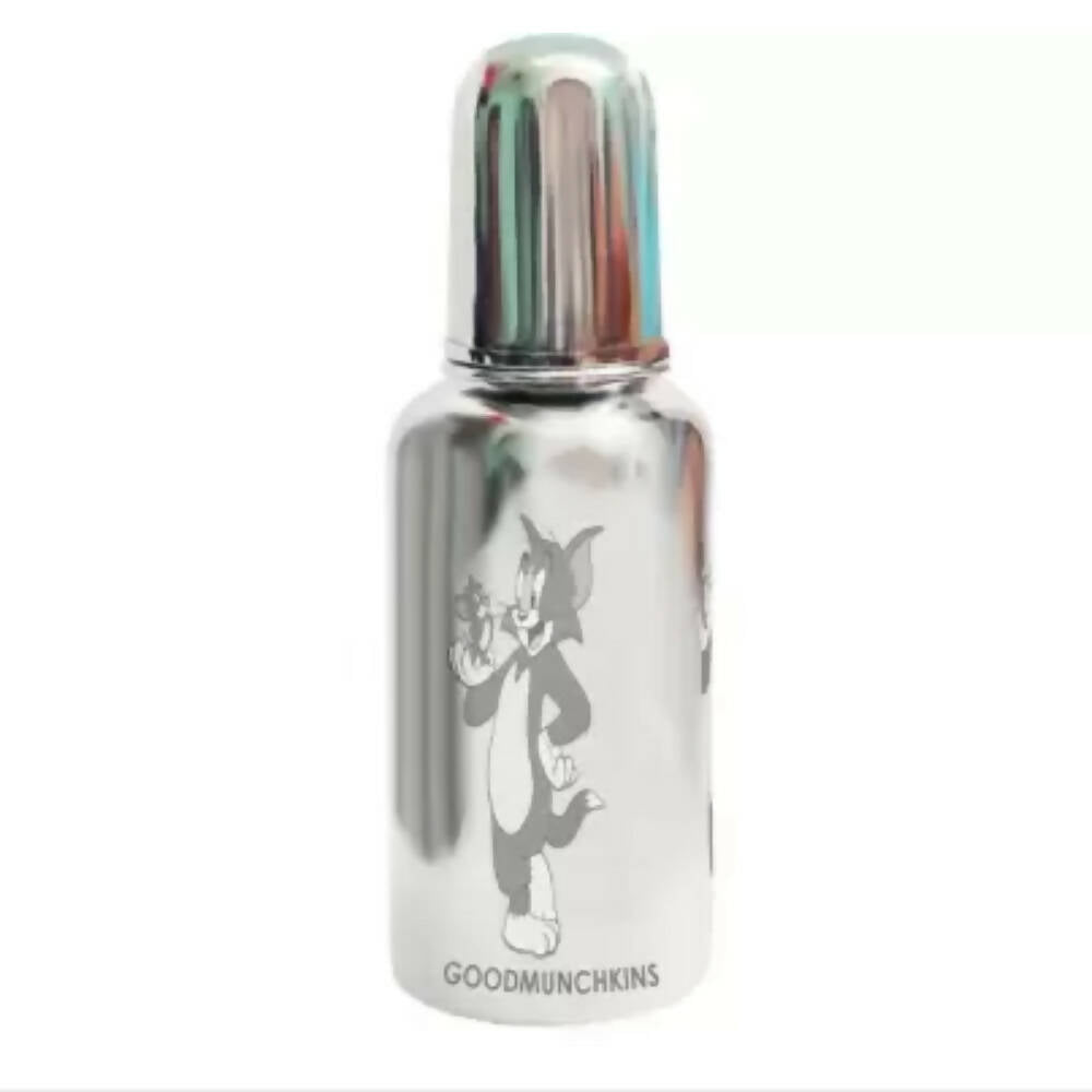 Goodmunchkins Stainless Steel Feeding Bottle 304 Grade Steel, Jointless, BPA Free, Rustfree Bottle For Kids 220ml - Distacart
