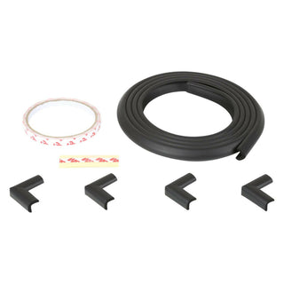 Safe-O-Kid Unique High Density L-Shaped 2 Mtr Long Mini 1 Edge Guard With 4 Corner Cushions - Black - Distacart