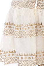 Thumbnail for Mominos Fashion Cotton Off White Gold Print With Gota Sharara