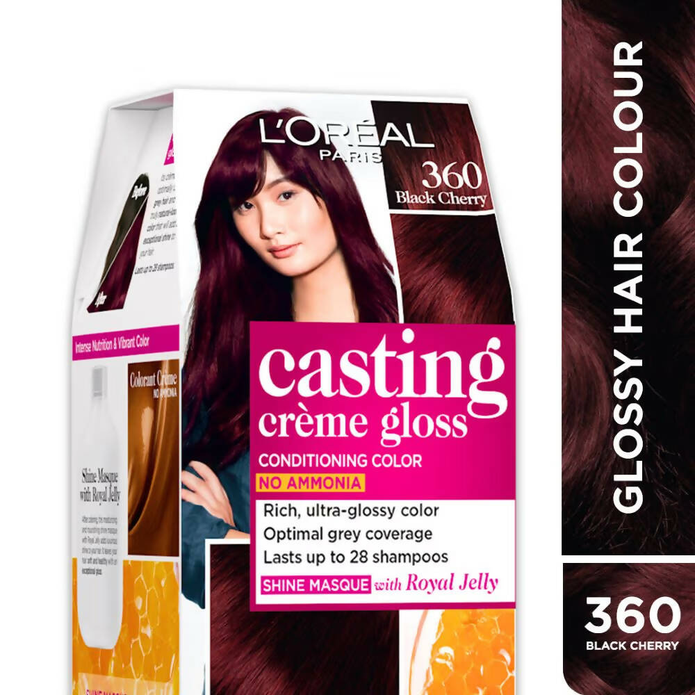 L'Oreal Paris Casting Creme Gloss Conditioning Hair Color - 360 Black Cherry - Distacart