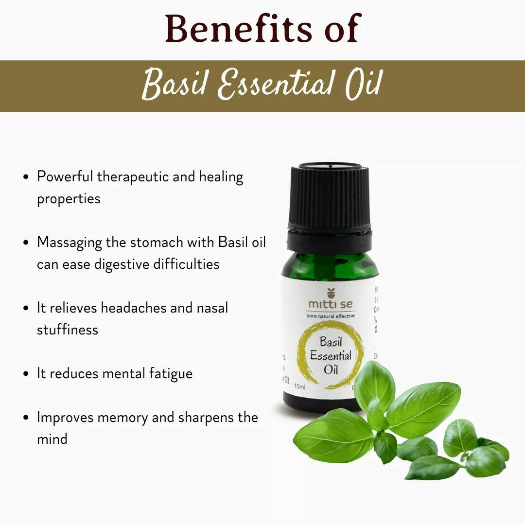 Mitti Se Basil Essential Oil - Distacart