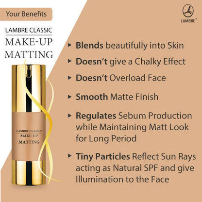 Lambre Classic Make-Up Matting Foundation (07 Almond Shade) - Distacart