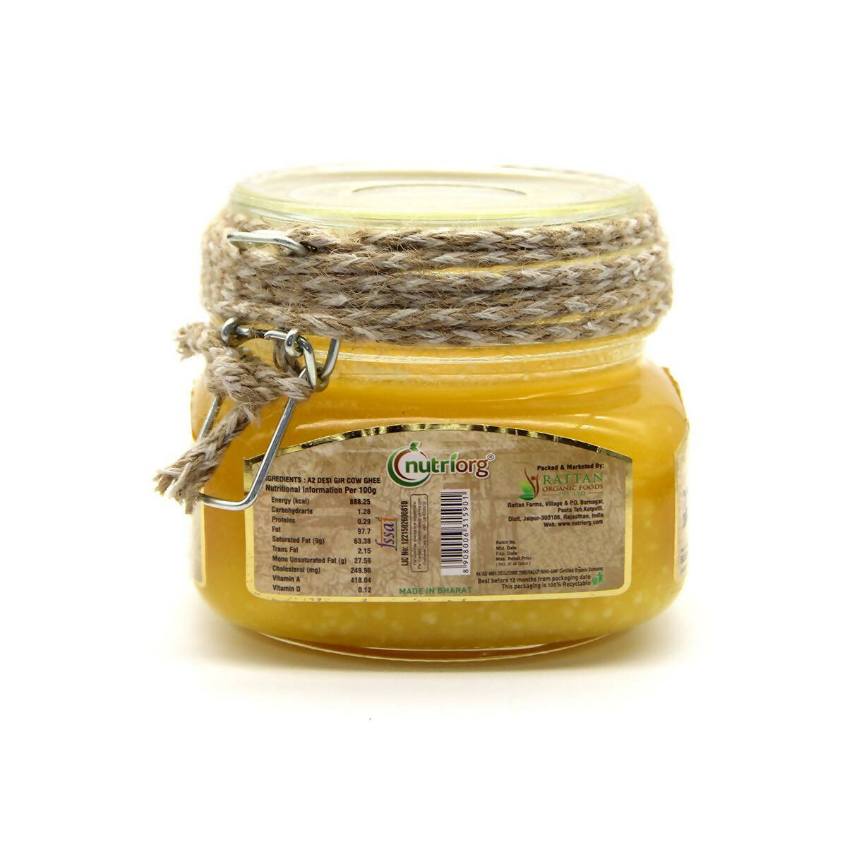 Nutriorg Desi Gir Cow Ghee - Distacart