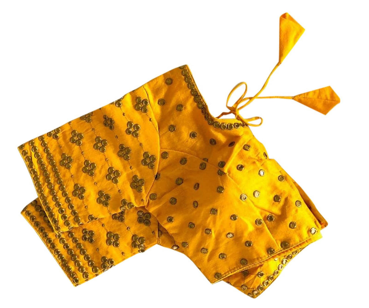 Vamika Yellow Banglori Silk Embroidery Blouse - Distacart