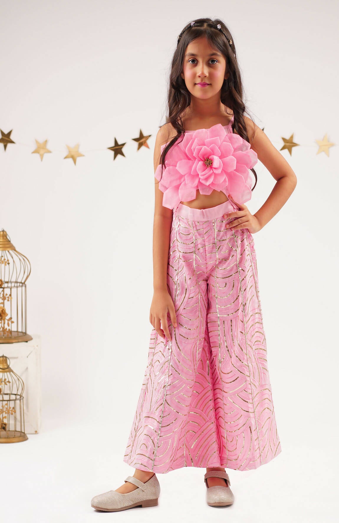 Lil Drama Bollywood Tadka Pink Jumpsuit For Girls - Distacart