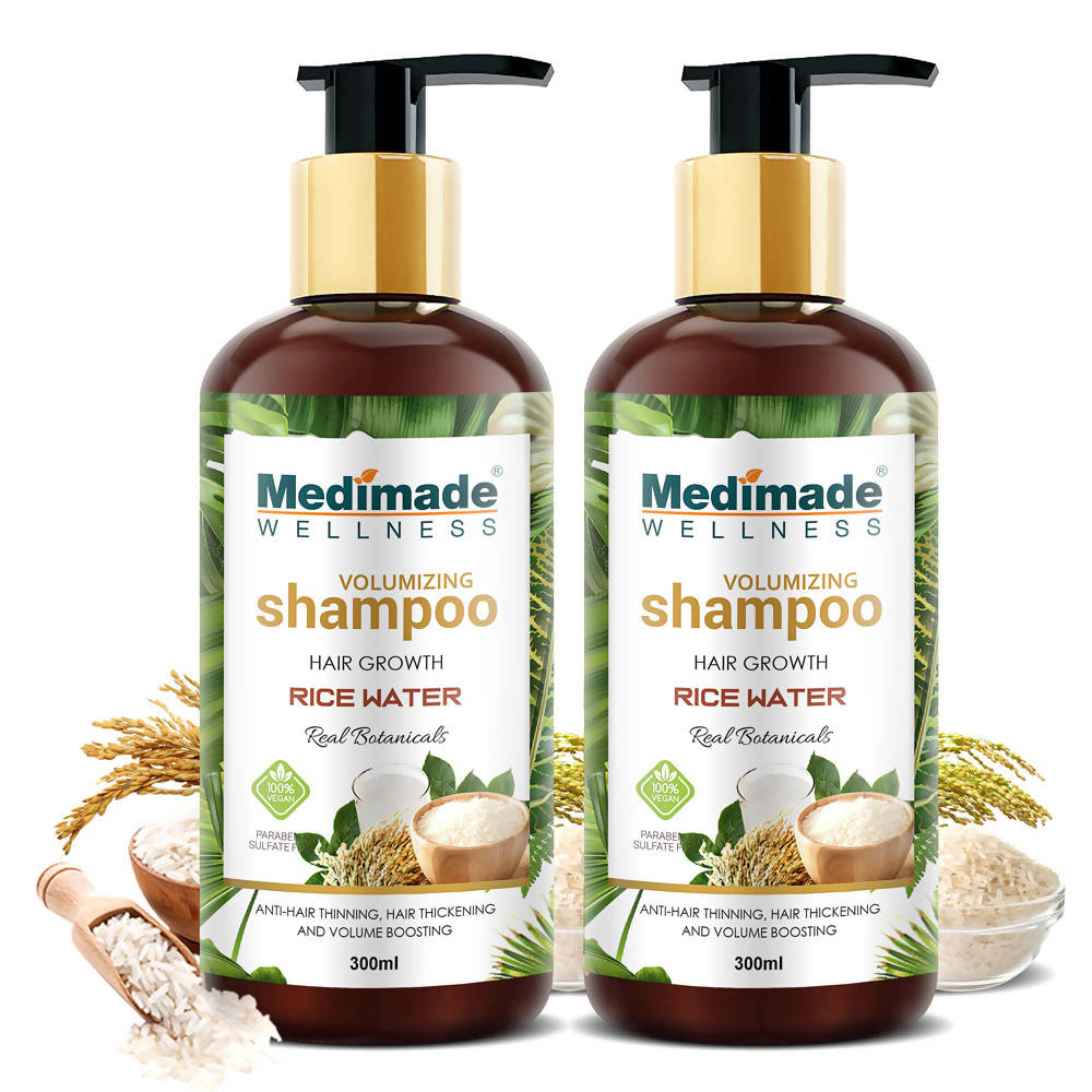 Medimade Wellness Volumizing Hair Growth Rice Water Shampoo - Distacart