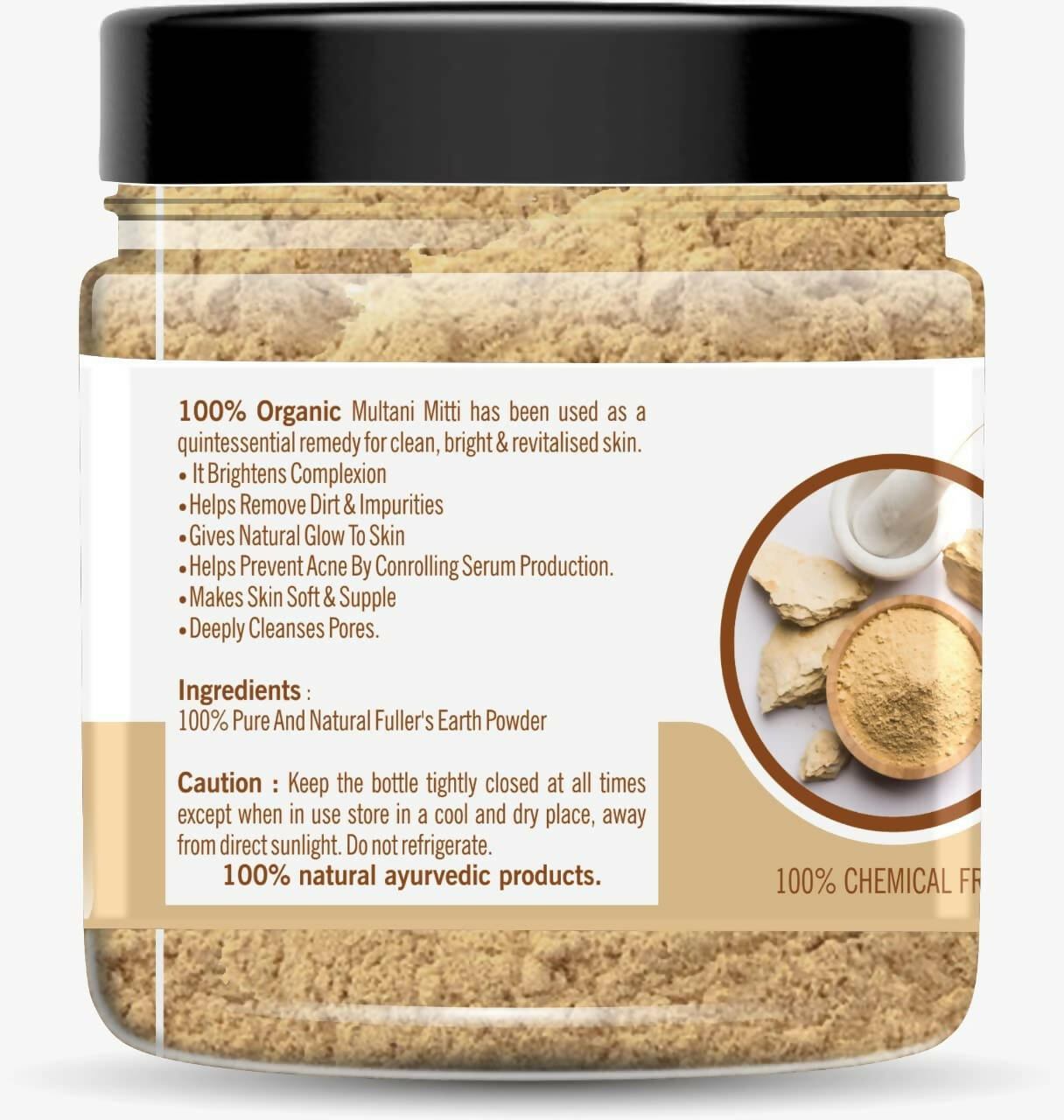 Organic 100% Multani Mitti Powder - Distacart