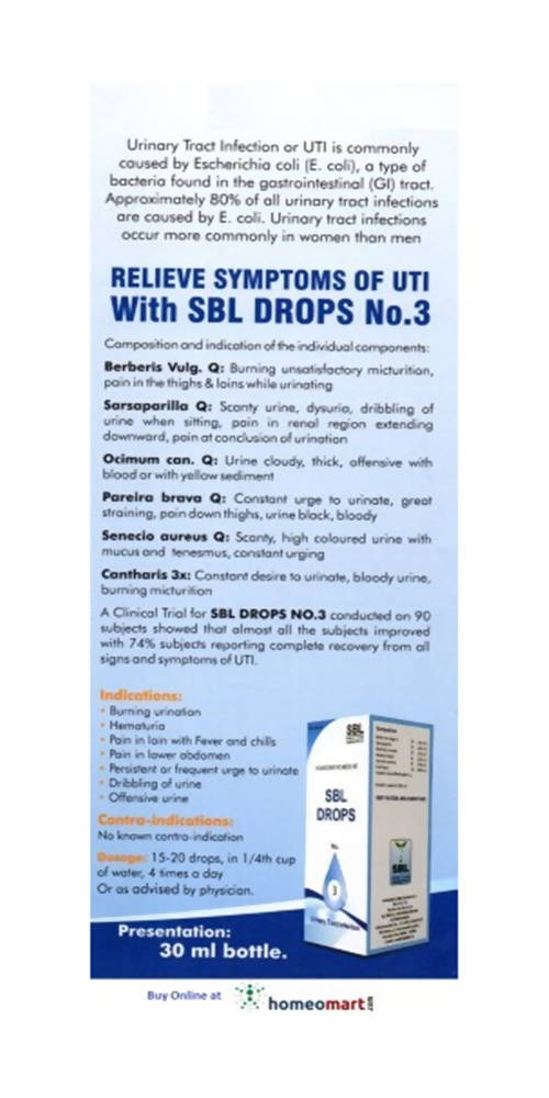SBL Homeopathy Drops No. 3 - Distacart