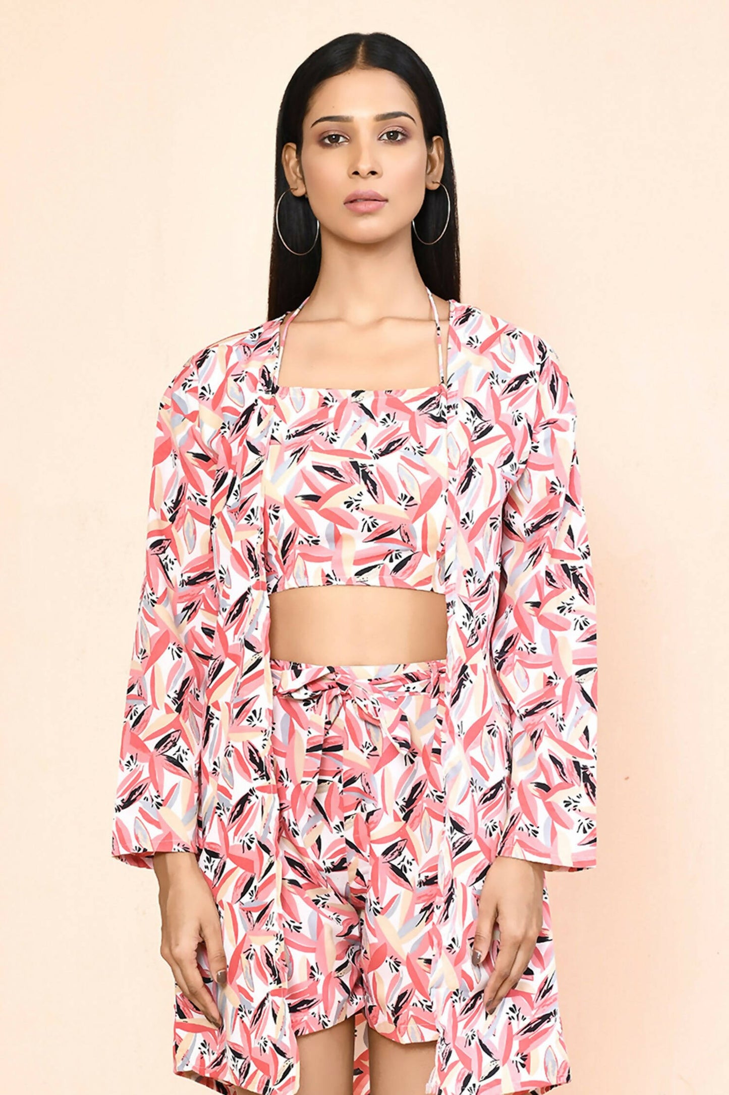 Pink Platinum Creap Printed Co-Sets - Femella - Distacart