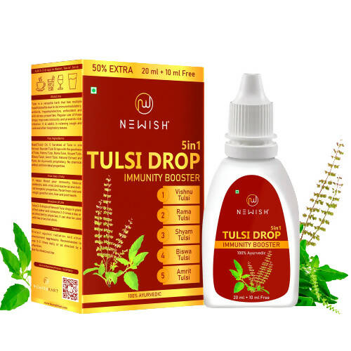 Newish Ayurvedic 5 in 1 Tulsi Drops for Immunity Booster - Distacart