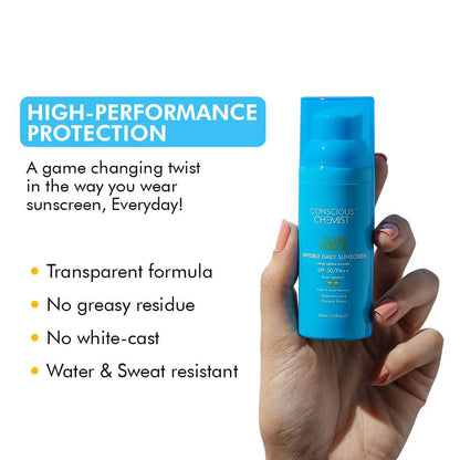 Conscious Chemist Clear Shield Invisible Daily Sunscreen SPF30 PA++ - Distacart
