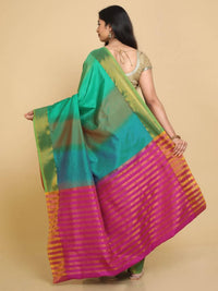 Thumbnail for Kalamandir Ikkat Print Multi Color Uppada Party Wear Saree