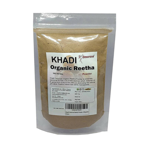 Khadi Omorose Organic Reetha Powder For Hair - Distacart