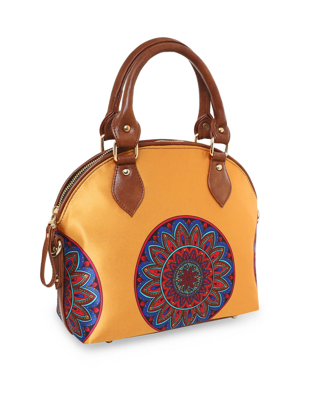 Sabhyata Mandala - Satin Handbag With Detachable Sling - Distacart