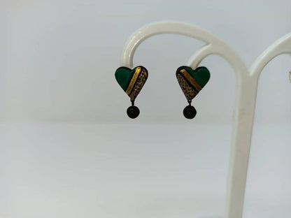 Terracotta Heart-Shape Ear Studs