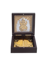 Thumbnail for Golden Peacock Brown Wooden Ganesha Prayer Box - Distacart