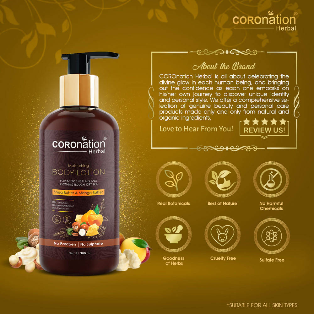 Coronation Herbal Shea Butter & Mango Butter Body Lotion - Distacart
