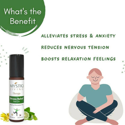 Mystiq Living Therapy Stress Relief Roll On - Distacart
