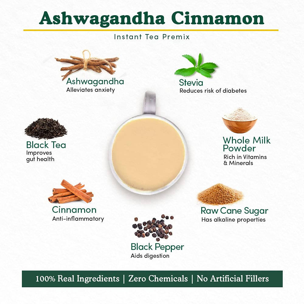 Vahdam Ashwagandha Cinnamon Instant Tea Premix