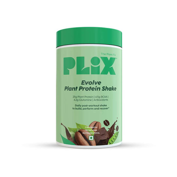 PLIX The Plant Fix Evolve Plant Protein Shake Powder - Cafe Mocha - Distacart