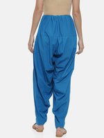 Thumbnail for Souchii Turquoise Blue Solid Loose-Fit Patiala - Distacart