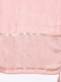 Thumbnail for Libas Women Peach-Coloured Floral Kurta with Trousers & With Dupatta - Distacart