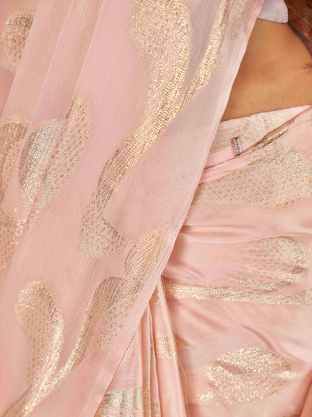 Tikhi Imli Woven Design Satin Jacquard Ready to Wear Saree - Distacart