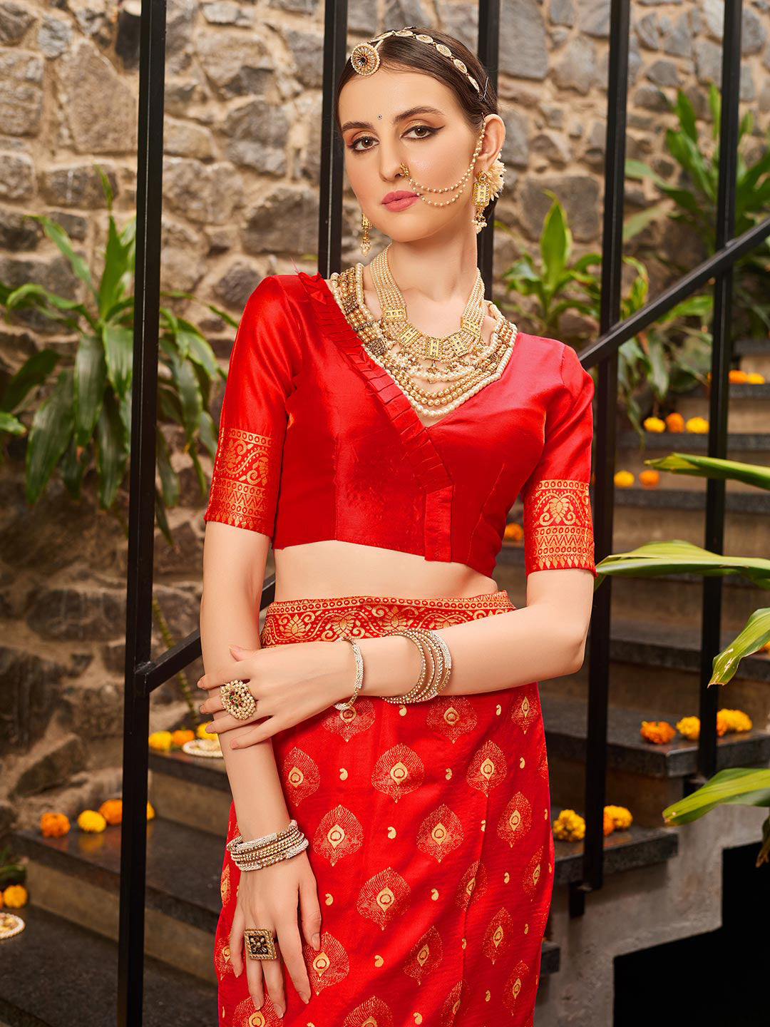 Kalini Ethnic Motifs Woven Design Zari Detail Paithani Saree - Distacart