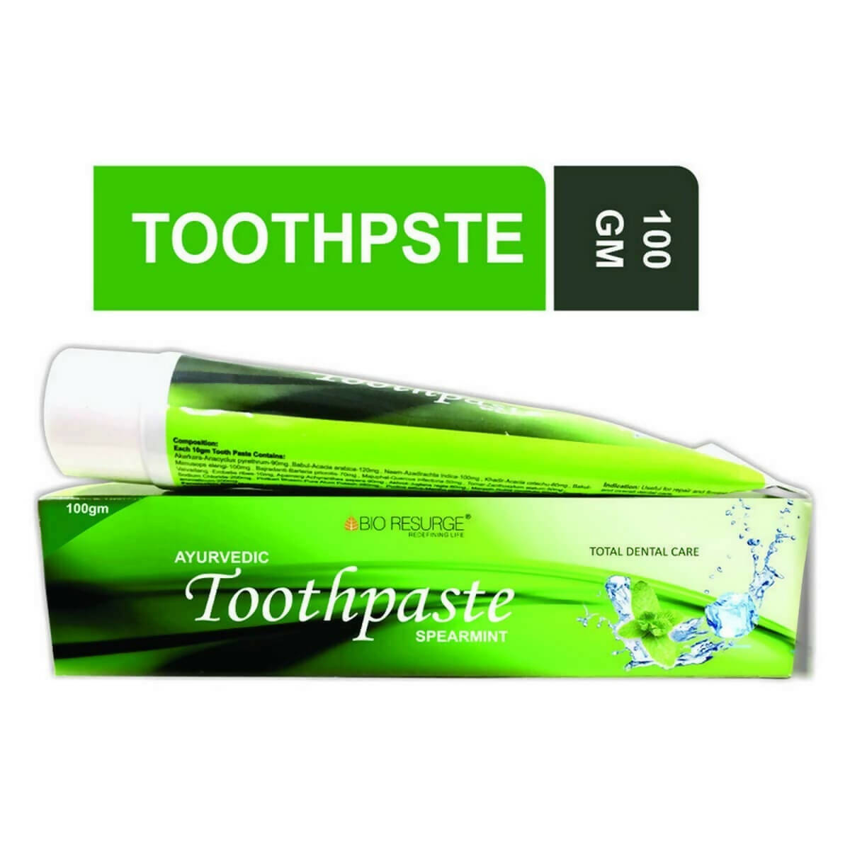 Bio Resurge Life Herbal Ayurvedic Spearmint Toothpaste - Distacart