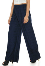 Thumbnail for Mominos Fashion Moeza Reyon Cotton Navy Blue Chikan Work Palazzo