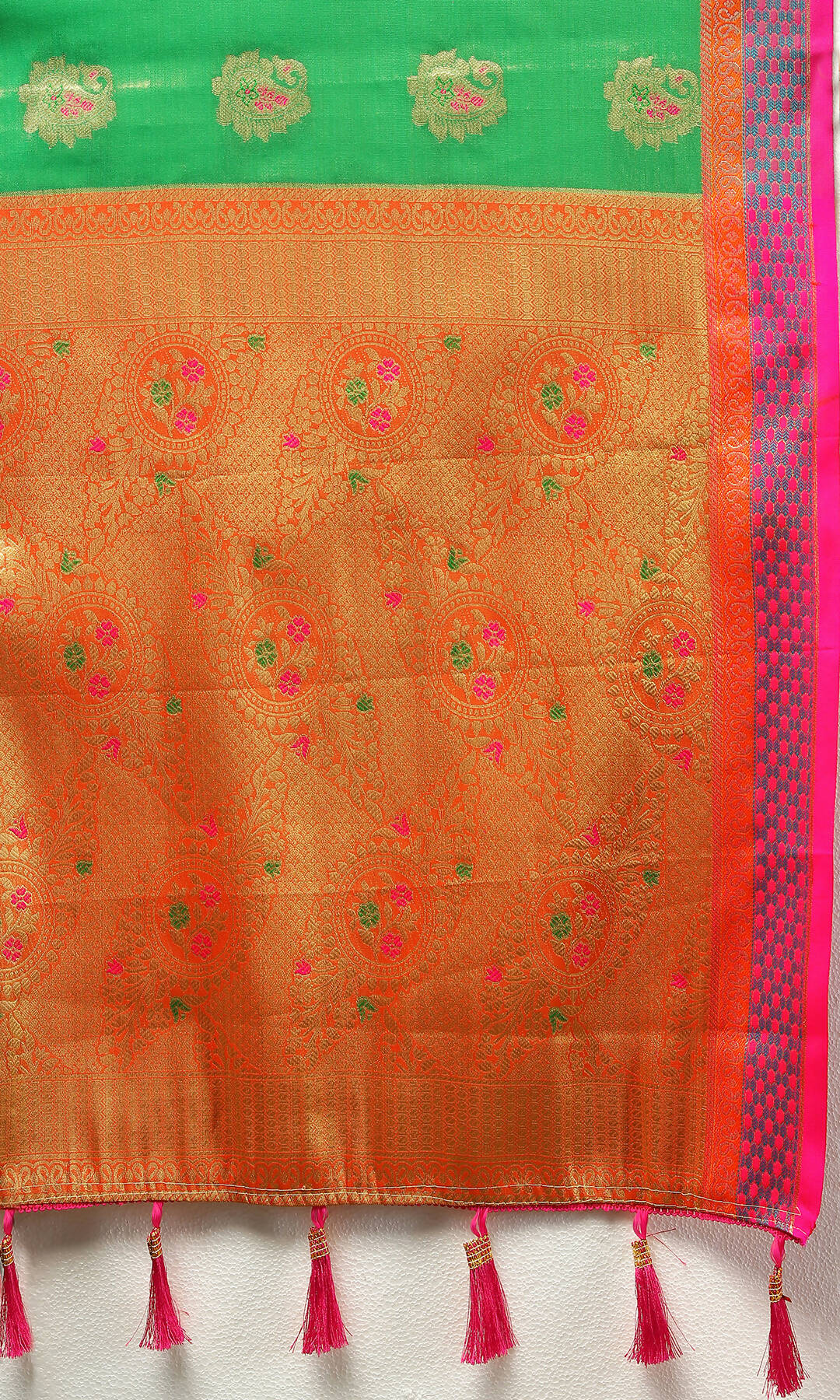 Lorenvalley Fashion Navyblue Kanjivaram Silk Woven Design with Zari Weaving Saree - Distacart