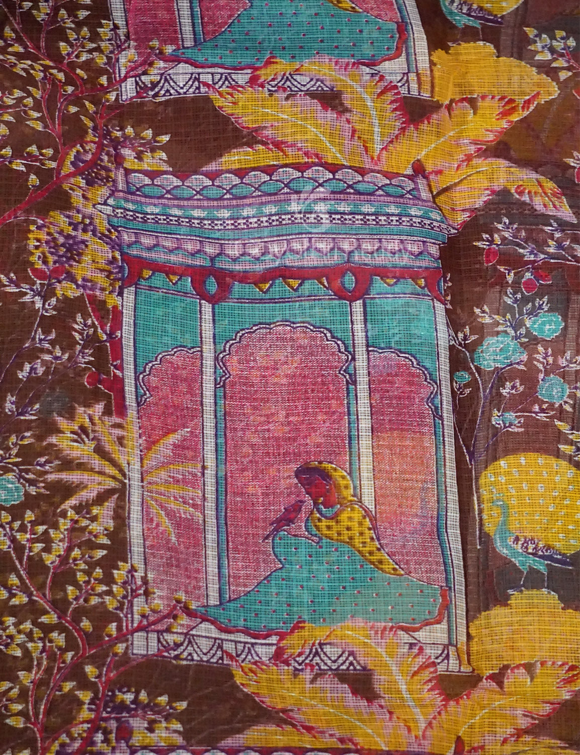 Mauve Onion Colour Rajasthani Design Pure Kota Cotton Saree By Gayathri Reddy Designer Studio - Distacart