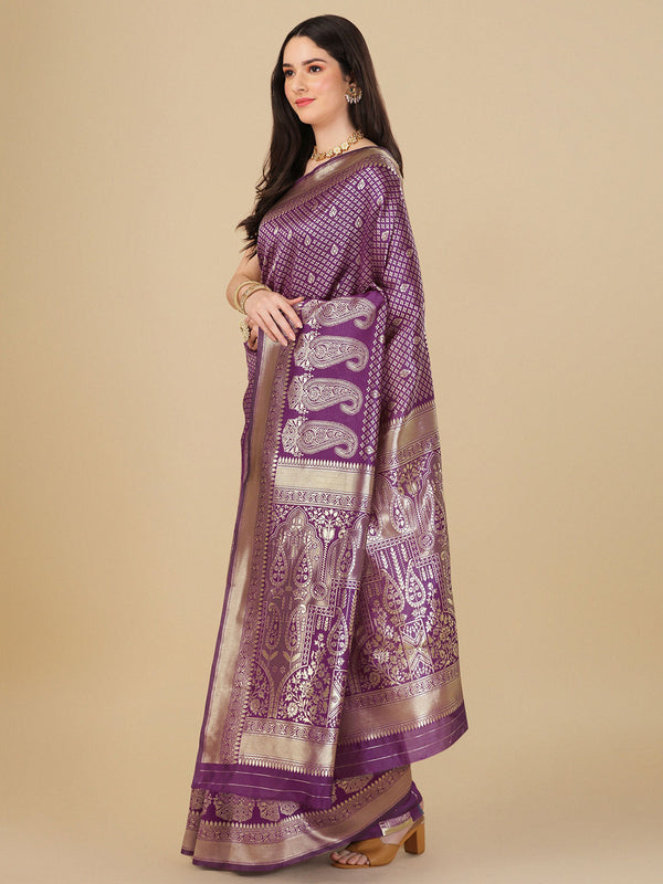 Kalini Ethnic Motif Woven Design Zari Art Silk Banarasi Saree - Distacart