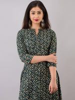 Thumbnail for Kalini Women Grey & Beige Ethnic Motifs Printed Thread Work Fusion Kurta - Distacart