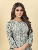 Thumbnail for Kalini Ethnic Motifs Printed Thread Work Kurta with Trousers - Distacart