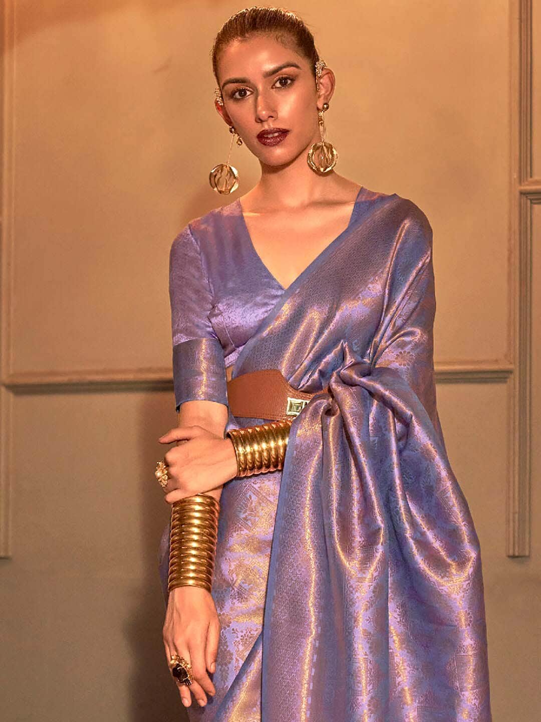 Saree Mall Ethnic Motifs Zari Kanjeevaram Sarees - Distacart