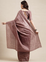 Thumbnail for Saree Mall Mauve & White Floral Art Silk Sarees - Distacart