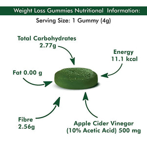 Man Matters Lean Weight Gummies For Men (Sugar Free) - Green Apple Flavor