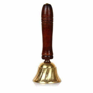 Brass & Wooden Pooja Prayer Ghanta - Indian Hindu Festivals - Distacart