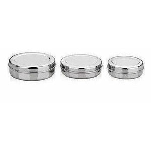 Stainless Steel Canister Set of 3 (Silver) - Distacart