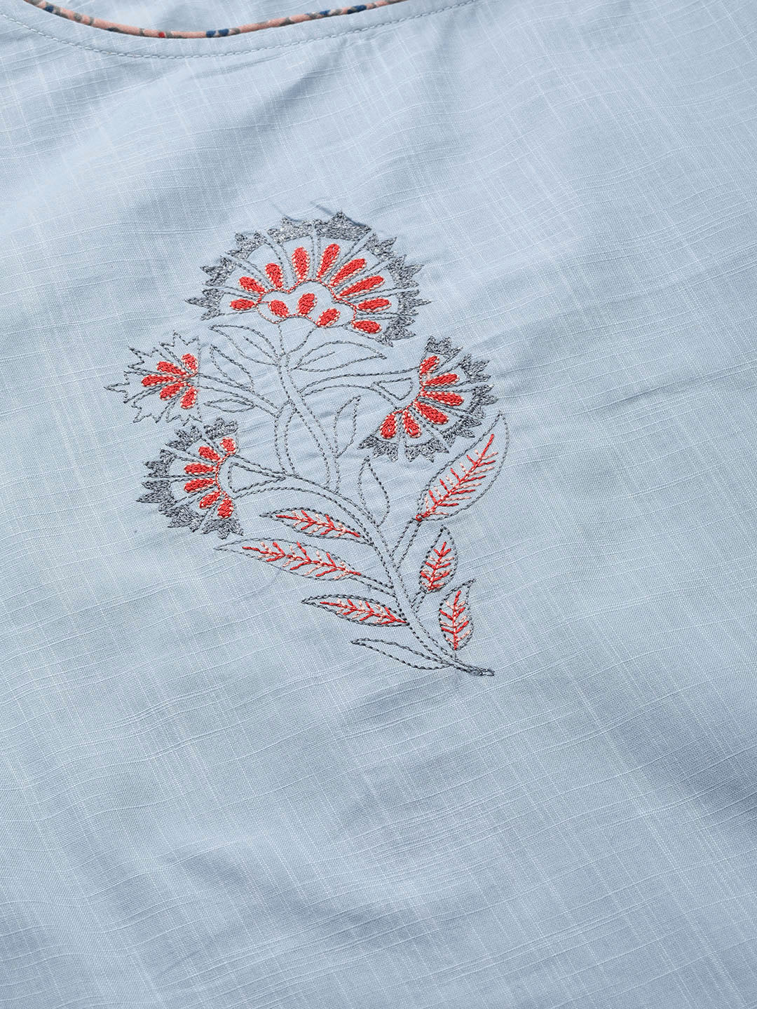 Biba Women Blue Solid Straight Kurta - Distacart