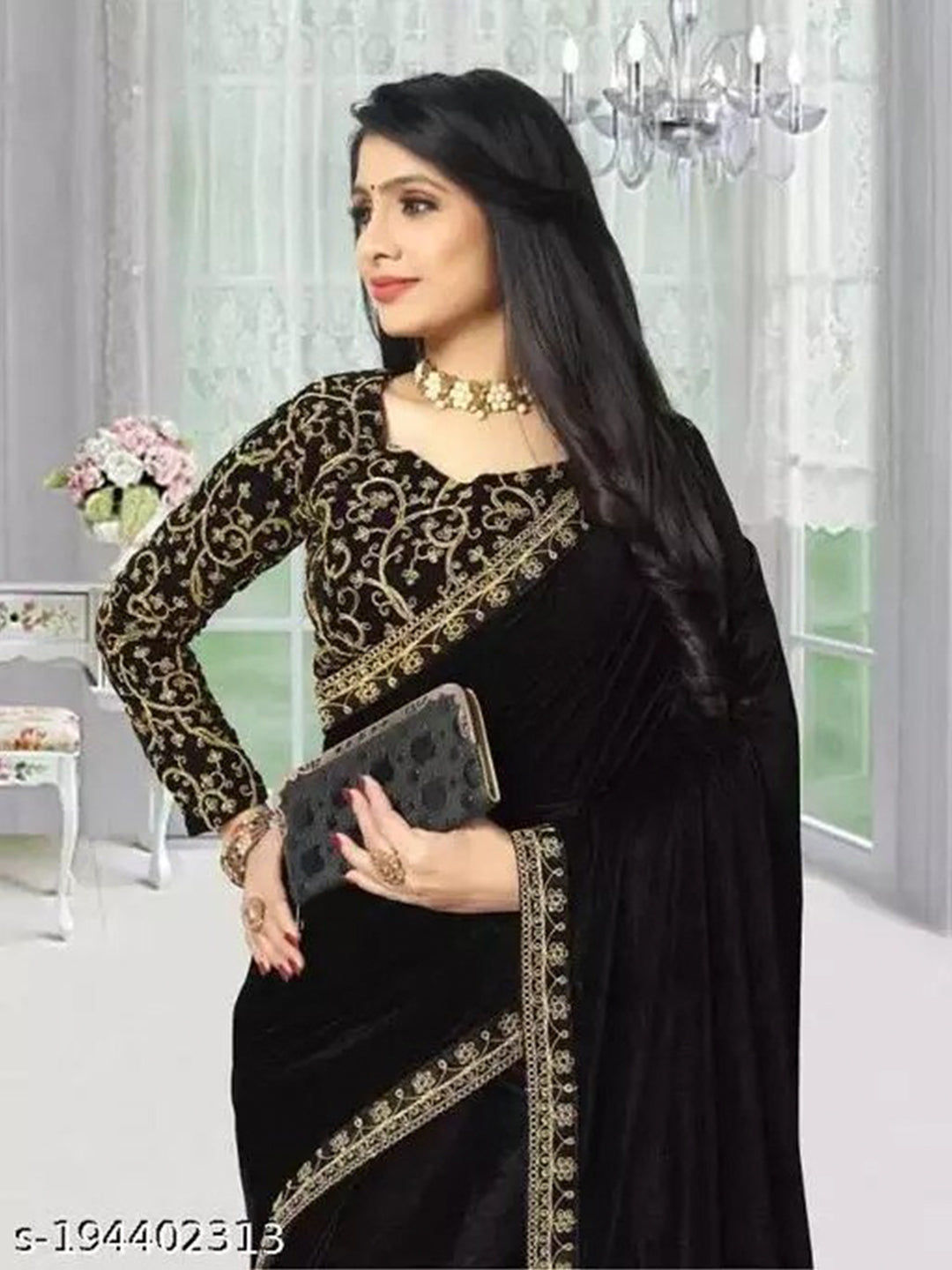 Kalini Embroidered Bordered Saree - Distacart
