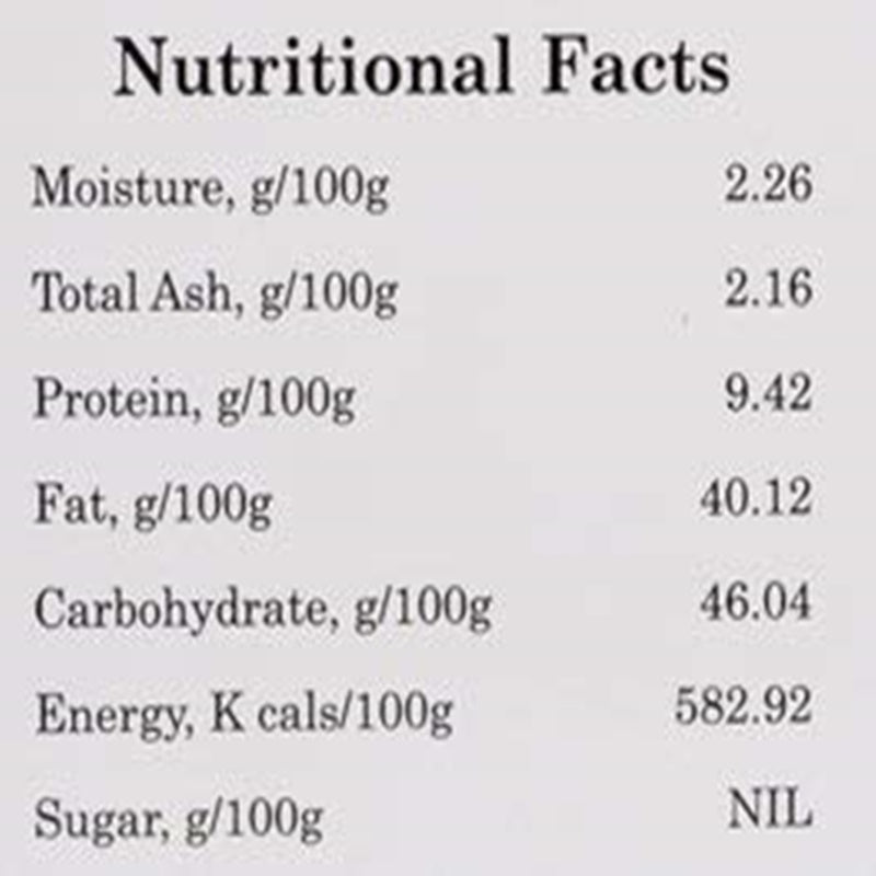Asha Sweet Center Benne Murukku Nutrition facts