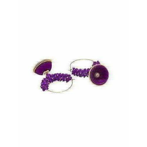 Trendy Design -Metal Beads and Threads in Purple Color - Distacart